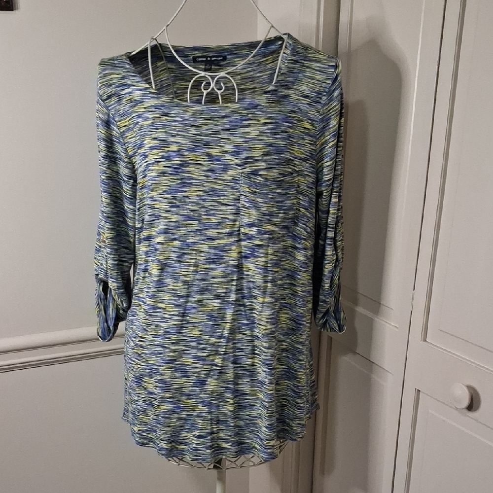 Cable & Gauge Multicolor Patterned Tunic